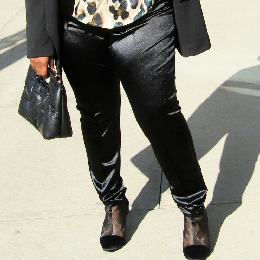 Fashion Nova Satin pants.